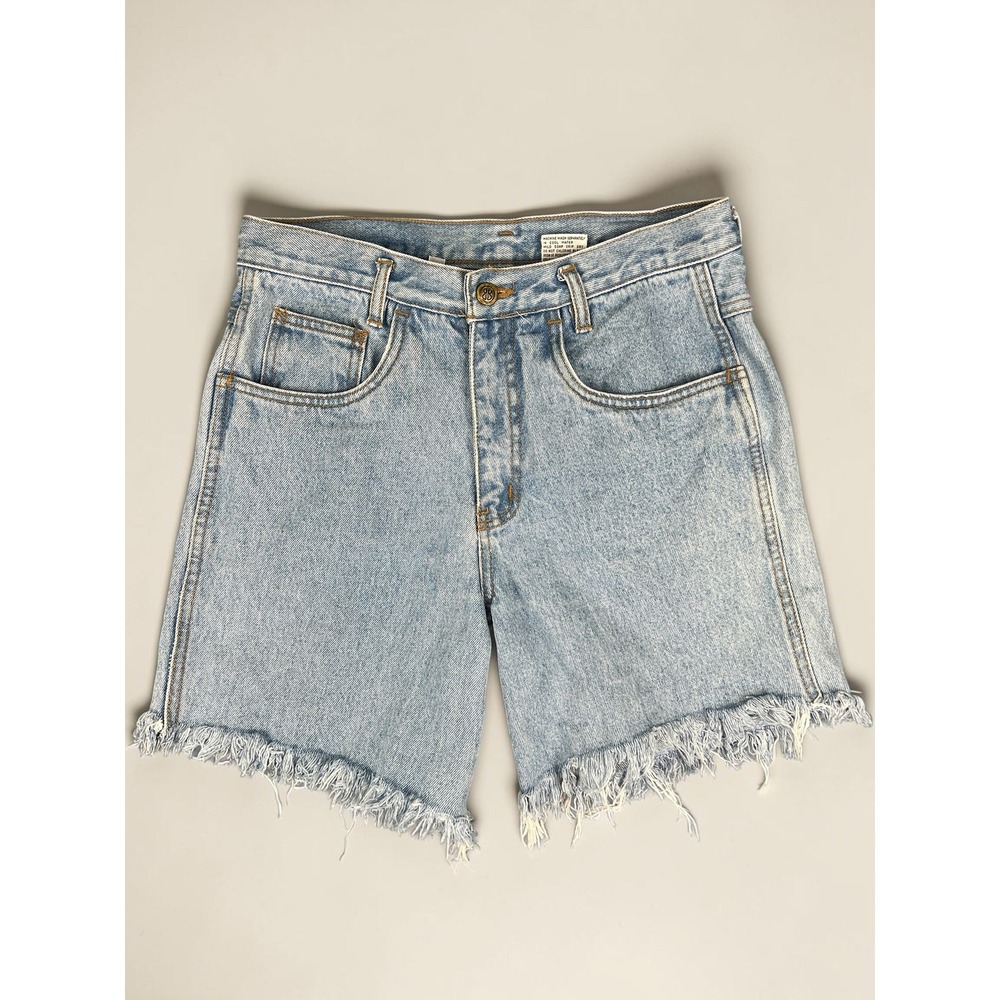 Vintage 90s‎ Bill Blass High Waisted Denim Cut Off Shorts 8/10P Light Blue